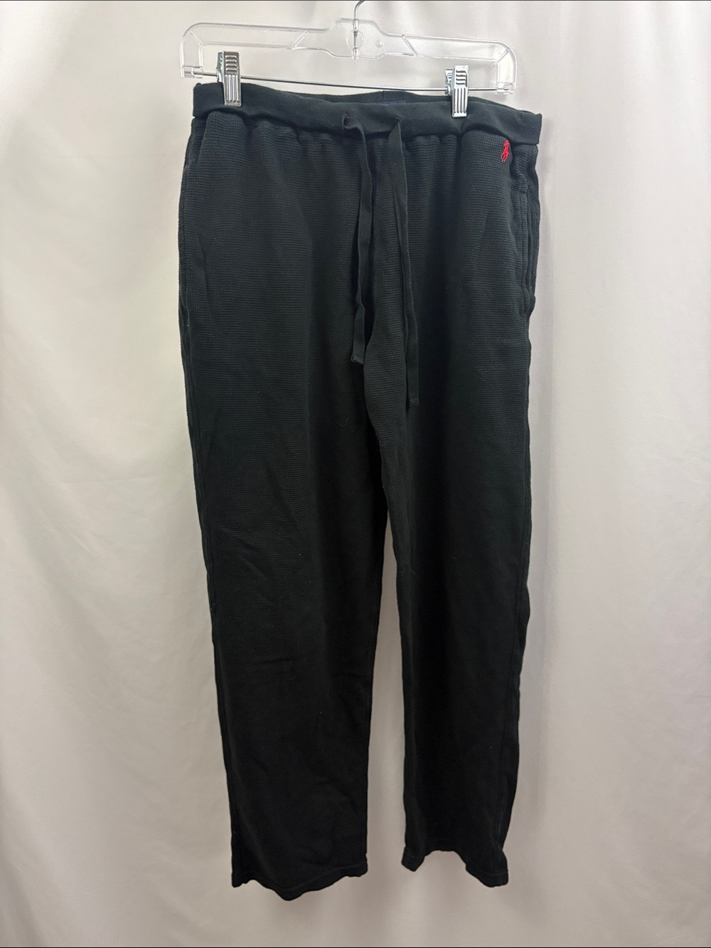 Polo Ralph Lauren Waffle Knit PJ Pajama Lounge Pants Black Mens Size Medium